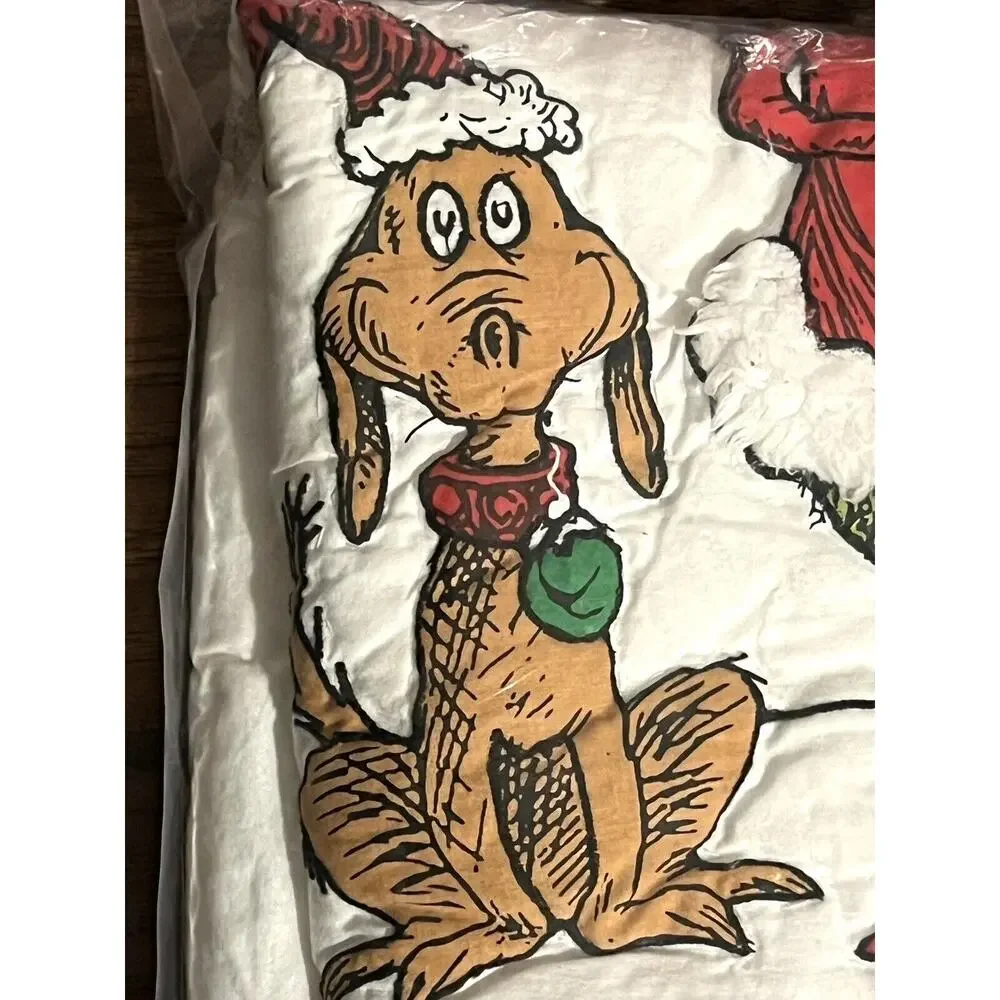 Pottery Barn Teen Grinch Quilted Pillow Sham STANDARD Dr. Seuss Bedding NWT